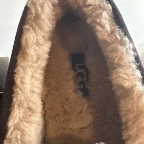 UGG® Ascot Corduroy II Driver Men's Brown Slippers - Picture 2 of 8